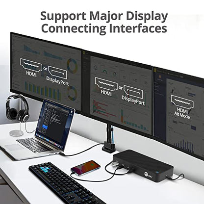 SIIG DisplayLink USB-C Dock, Triple 4K60Hz, 100W PD, JU-DK0P11-S1 - style: Triple 4K Display