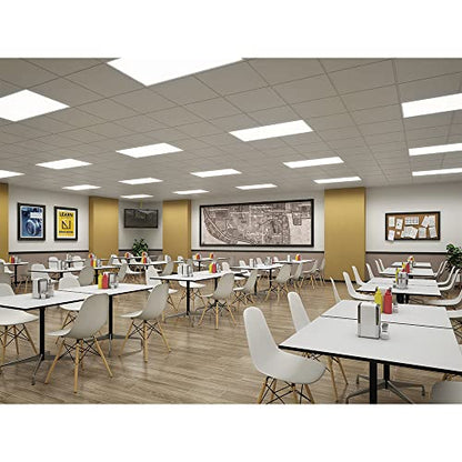 Metalux 2X 4 White Integrated LED Commercial Grade Recessed Panel 80CRI, 40W at 4000K 4858 Lumens