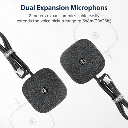 Conference Speaker and Microphone, Wireless Speakerphone w/2 Expansion Mics