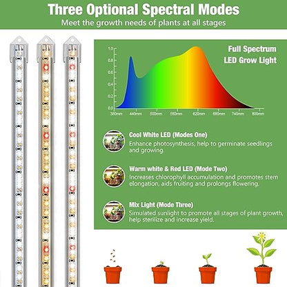 Kullsinss 16in Grow Light Strips, 4-Bar 240 LEDs Full Spectrum Plant Light - color: 4 Bars, size: 1 Pack