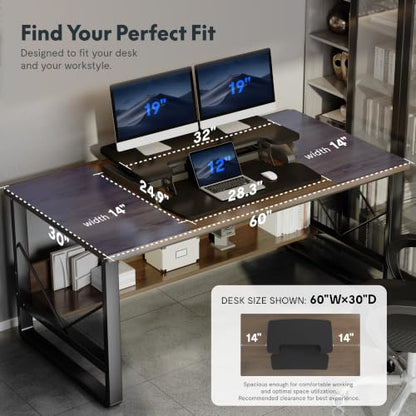 FLEXISPOT 32" Standing Desk Converter, Black - color: Black, size: 32"