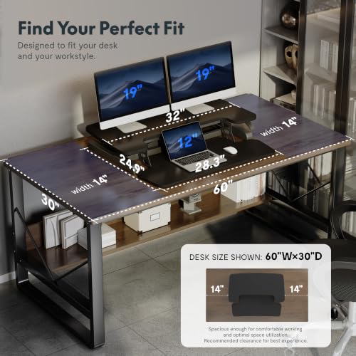 FLEXISPOT 32" Standing Desk Converter, Black - color: Black, size: 32"