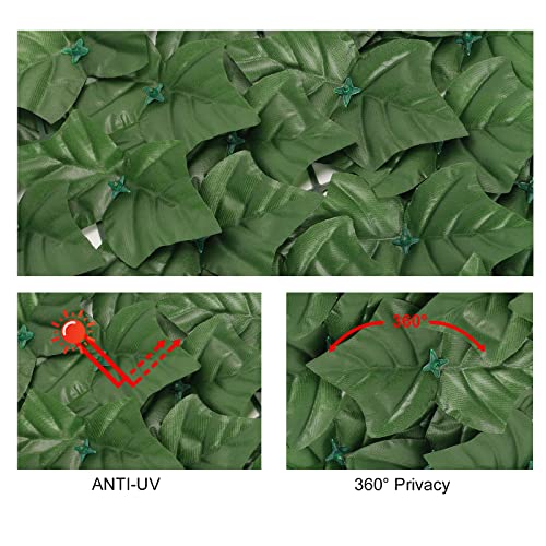 Artifical Ivy Privacy Fence Screen, 47.2x157.5in(51sqft) Faux Ivy Vine Leaf | Artificial Hedges Greenery Backdrop Wall for Balcony Indoor Outdoor Garden Fence Decor - size: 47.2x157.5(51sqft)