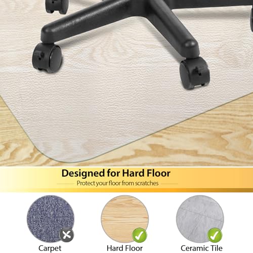 LEMY Office Mat, Heavy Duty Floor Chair Mats, Anti-Slip for Home, 48 x 60 Inches, PVC - size: 46x60--0.06"Th