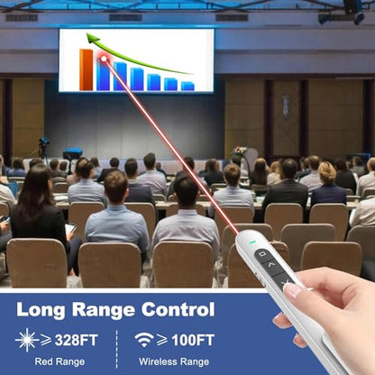 QUI Presenter Clicker USB A&C Bundle | Pen-Shaped White & Remote-Shaped Silver