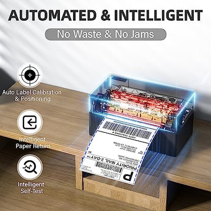 PEDOOLO Label Printer, 4x6 Shipping Label Thermal Printer for Packages, Bluetooth Conection and Compatible with Android, iPhone, Windows, Mac, Chromebook, Amazon, UPS, USPS, FedEx, Shopify