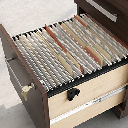 OfficeWorks by Sauder Affirm 3 Drawer Mobile File, Noble Elm Finish - color: Noble Elm
