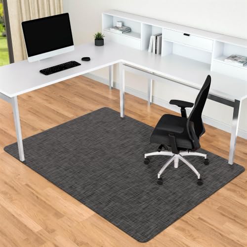 Office Chair Mat for Hardwood & Tile Floor, 30" x 48" Anti-Slip Desk Chair Mat, Easy Glide Floor Protector for Rolling Chairs, Floor Mat for Office Chair for Home Office (Black) - color: Black, size: 30'' x 48'' Rectangle