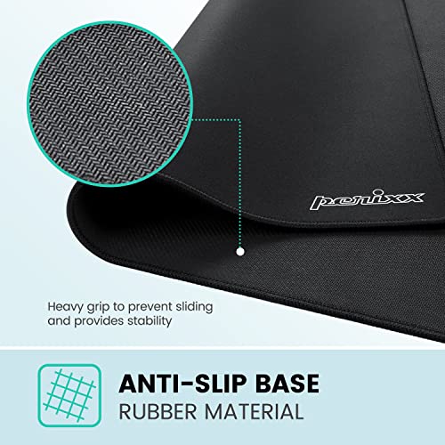 Perixx DX-1000M Waterproof Gaming Mouse Pad with Stitched Edge - Non-Slip Rubber Base Design for Laptop or Desktop Computer - M Size 9.84x8.27x0.08 Inches - size: 9.8L x 8.3W inches