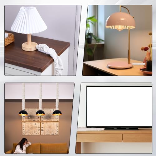 4 Pcs Fabric Cord Cover, 6 Feet and 4 Feet Beige Chandelier Chain Cover Fabric Lighting Cable Sleeve for Chandelier Lighting Wires, Cable Management - Easy to Install