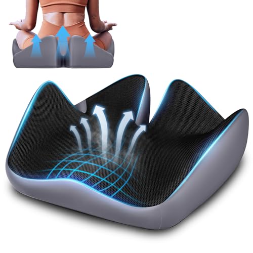 Coccyx Seat Cushion, U-Shaped Memory Foam Office Chair | High-Density Memory Foam Helps Reduce Tailbone Pressure; Washable Mesh Cover, Anti-Slip Base for Office Chair, Car & Travel - size: 20*16*5.8