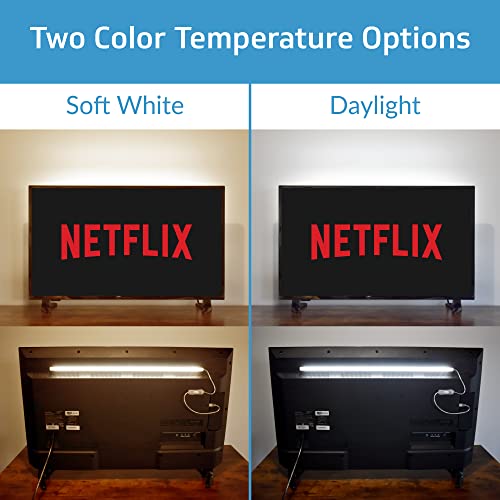 TrueColor USB LED Under Cabinet Light Bar, Frosted Cover, 8 in, Daylight - color: Daylight, size: 8 inches