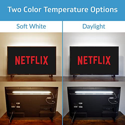 TrueColor USB LED Under Cabinet Light Bar, Frosted Cover, 12 in, Daylight - color: Daylight, size: 12 inches