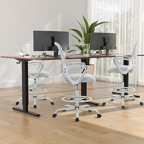 DUMOS Ergonomic Tall Drafting Chair, High Office Chair for Standing Desk
