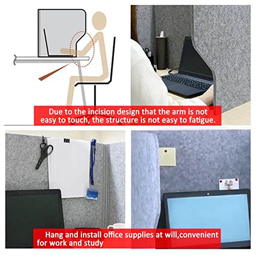 LIGUOYI Free Standing Desk Dividers Desk Panel, Office Divider Partition Reduces Noise and Visual Distractions, Desktop Privacy Panel for Home Offices Libraries Classroom - size: L60cm/23.62in
