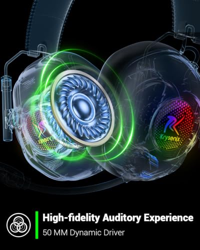 Wireless Gaming Headset with Microphone for PC, PS5, PS4, Switch, Mac | Noise Canceling Microphone,2.4 GHz Wireless & Bluetooth ,Cool RGB Lighting,1000mAh Battery,50mm Drivers,Foldable(Pure White) - color: Pure White