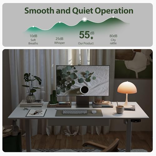 Agilestic 48 * 24 Inch Electric Standing Desk with Under Drawers, White - color: Basic White, size: 48x24 Inch