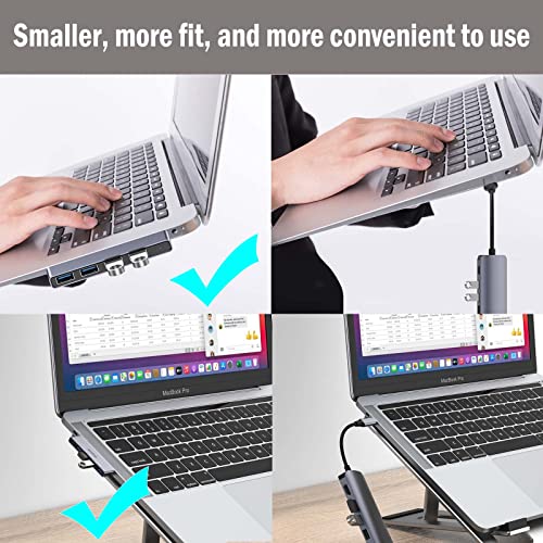 USB Hub, Fidioto 4 Port USB Adapter(1 * 3.0 Hub, 3 * 2.0 Hub), Networking Hub Expander for Laptop, iMac Pro, MacBook Air, Mac mini/Pro, Surface Pro, Notebook PC, USB Flash Drives and Mobile HDD Etc. - color: 4in1-Left-Black
