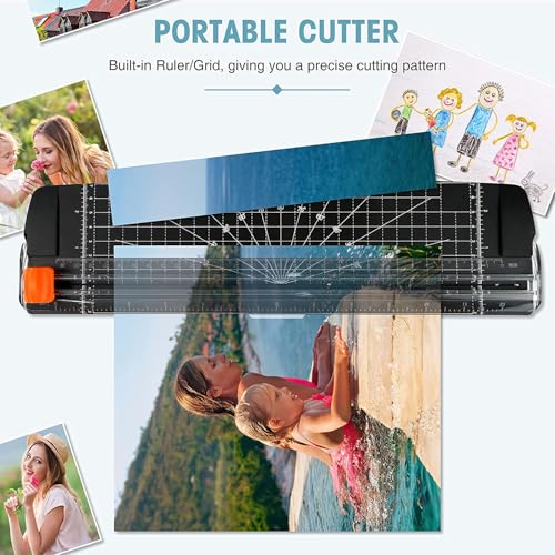 9-Inch(A4) 4-in-1 Thermal Laminator – 2-Min Fast Warm-Up, Hot & Cold Lamination, Never Jam Technology, Includes Cutter, Corner Rounder & 40 Pouches, Ideal for Home, Office & School