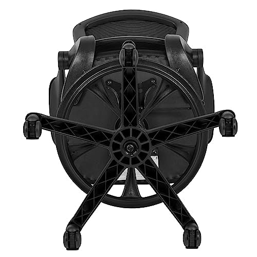 EMMA + OLIVER Mid-Back Black Mesh Drafting Chair - color: Black