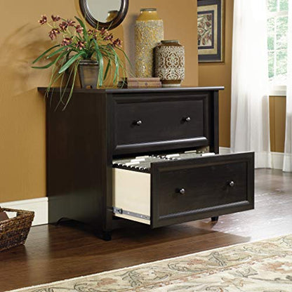 Sauder Edge Water 2 Drawer Lateral Filing Cabinet, Office File Cabinet, in Estate Black finish - color: Estate Black
