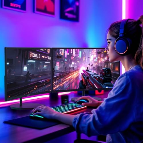 Kado 2-Pack Dual 27" Curved 1500R 1920x1080 75Hz FHD Computer Monitor