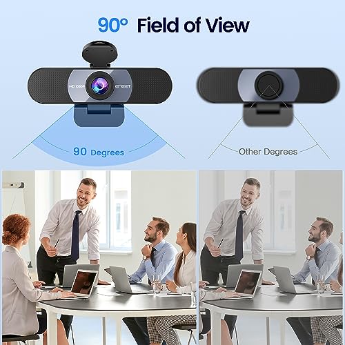 EMEET C960 1080P Webcam with Microphone, 2 Mics, 90° FOV, Computer Camera | Fixed Focus, Plug&Play for Zoom/Teams/Facetime/YouTube/Google Meet/Switch 2 Camera, Grey - style: 1080P Grey