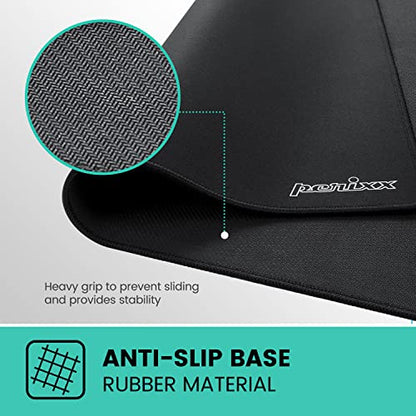 Perixx DX-1000L Waterproof Gaming Mouse Pad with Stitched Edge - Non-Slip Rubber Base Design for Laptop or Desktop Computer - L Size 12.60x10.60x0.08 Inches - size: 12.6L x 10.6W inches
