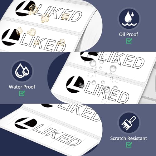 LLIKED 3" x 1" Direct Thermal Label, 1400 Barcode Shipping Labels - size: 3"x1"-1 Roll