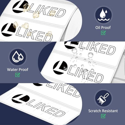 LLIKED 3" x 1" Direct Thermal Label, 1400 Barcode Shipping Labels - size: 3"x1"-1 Roll