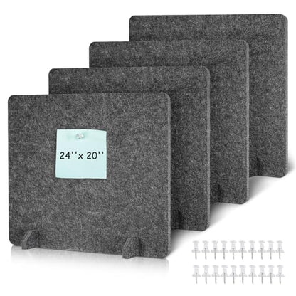 DOLLAR BOSS 4PCS Acoustic Desk Dividers, 24" x 20", Grey