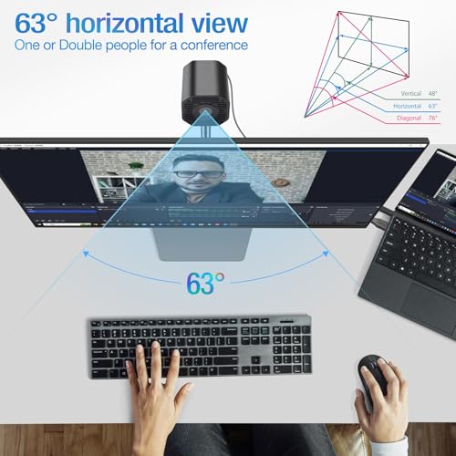 MOKOSE 4K USB Webcam,Ultra HD 1/1.56" Sensor, 50 MP Resolution up to 8160x6120, USB-C,Auto Focus and Low Light Performance,Web Camera for Streaming, Conferencing, Calling