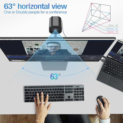 MOKOSE 4K USB Webcam,Ultra HD 1/1.56" Sensor, 50 MP Resolution up to 8160x6120, USB-C,Auto Focus and Low Light Performance,Web Camera for Streaming, Conferencing, Calling