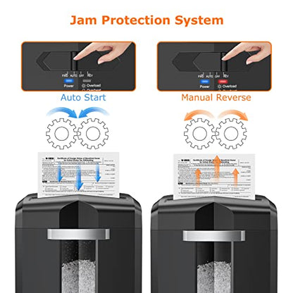 Bonsaii 12 Sheet Micro Cut Paper Shredder | 60-Minute Continuous Run Time | Home Office Heavy Duty Shredder for CD, Credit Card, Mails, Staple, Clip, Jam-Proof System | 4.2 Gal Pullout Bin - color: Black, size: 12-Sheet | 60 min