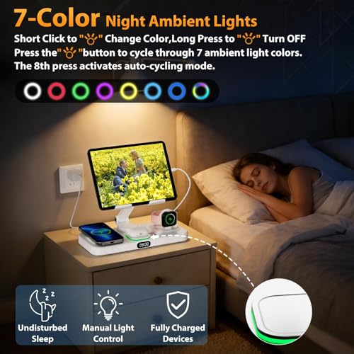 Wireless Charging Station for Apple Devices, Only for Apple Watch Charging - color: Cream