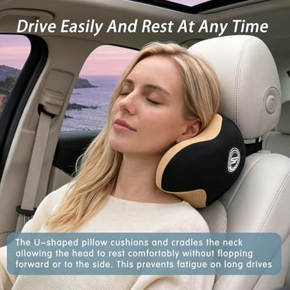 Really Helpful Car Headrest Pillow, Car Neck Pillow for Sleeping/Napping - color: Beige