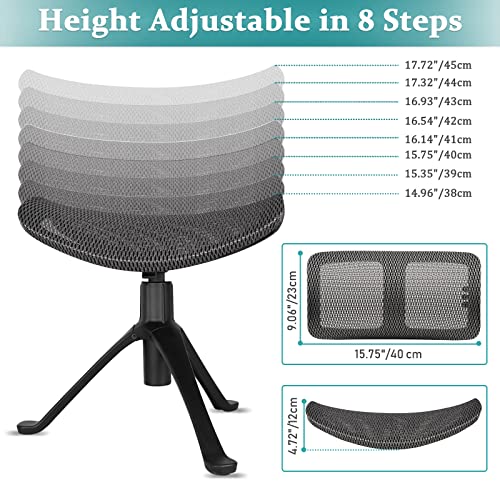 Lilithye Footrest for Desk Adjustable Height 2-in-1 Function Rotatable Ergonomic Under Desk Footrest Ottoman Stool Rolling Leg Rest for Home Office (Gray) - color: 1-gray