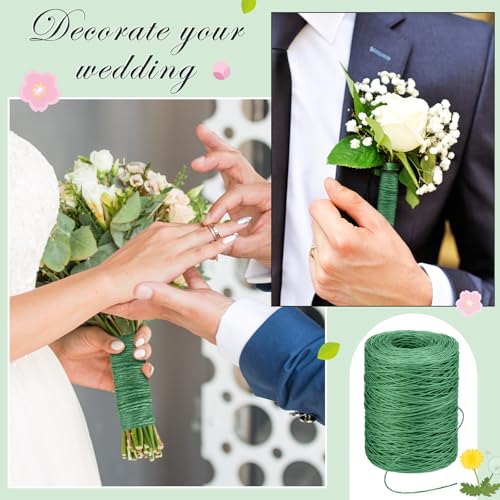 Syhood 673 Feet Floral Vine Bind Wire Rustic Craft Wire, Mint Green - color: Mint Green, size: 673 Feet