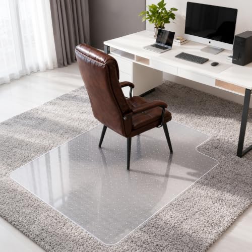 Winado Office Chair Mat, 36 x 48 in, Clear Carpet Floor Protector with Lip - size: 36" x 48" for Carpet with Lip