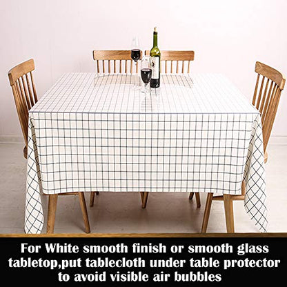 Clear Office Computer Desk Mat Table Protector PVC Table Cover Rectangular Protective Desk Cover Vinyl Pads 12x28 Inch - color: Clear Rectangle, size: 12"X28"