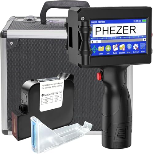 Phezer 1inch/25.4mm Handheld Inkjet Printer P15-1