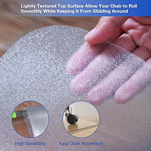 Amyracel Office Chair Mat for Hardwood Floor Desk Floor Mat for Hardwood Floors, Clear Desk Chair Mat for Hard Floor Easy Glide Floor Protector Mat (for Hard Floor, 30" x 48" Rectangular) - color: Fully Transparent, size: 30" x 48" Rectangular