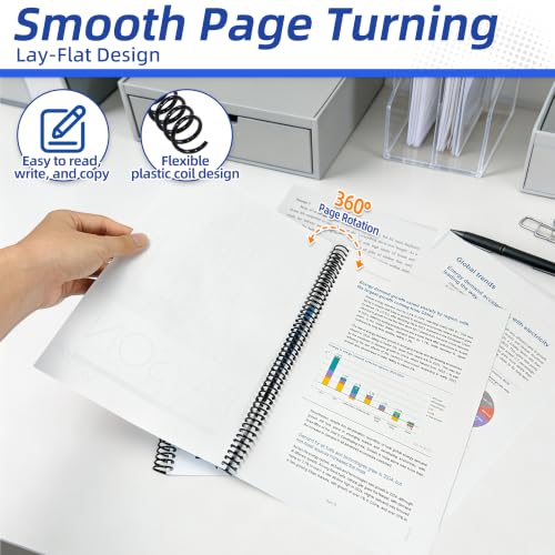 Rayson Plastic Spiral Binding Coil 5/8" (15.9mm), 140 Sheet Capacity, 4:1 Pitch Black Coil Bindings Spines - 100/Box for Business and Educational Purposes - size: 5/8" (140 Sheets Capacity)