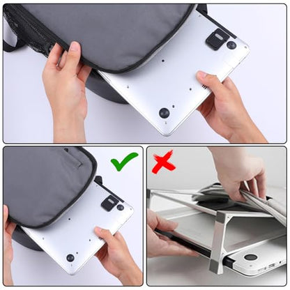 4PCS Portable Keyboard Riser Self Adhesive Laptop Stand Invisible Mini Computer Feet for Desk Computer Keyboard Stand Laptop Holder with Anti Slip Silicone(Black) - color: Black