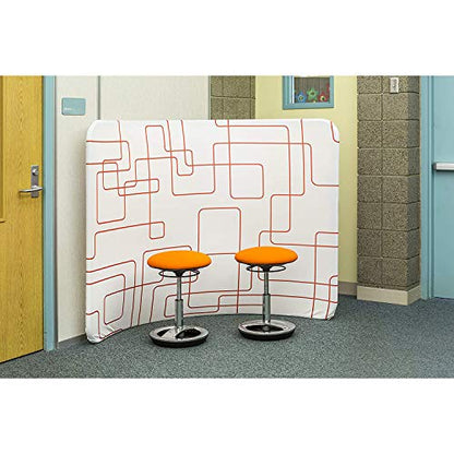 Safco Twixt Active Movement Seating Chair, Ergonomic Support, Adjustable Height, Orange Mesh - color: Orange, style: Desk Height