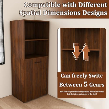 Walnut Wooden Foldable Murphy Desks for Small Spaces(Walnut,) | Home Computer Desk with Storage Shelves, Hideaway Writing Desk, Space Saving Pull Out Study Table for Bedroom Apartment - color: Walnut,
