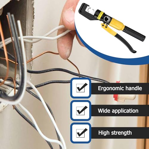 6 Ton Hydraulic Wire Cable Lug Terminal Crimper Crimping Tool 9 Dies