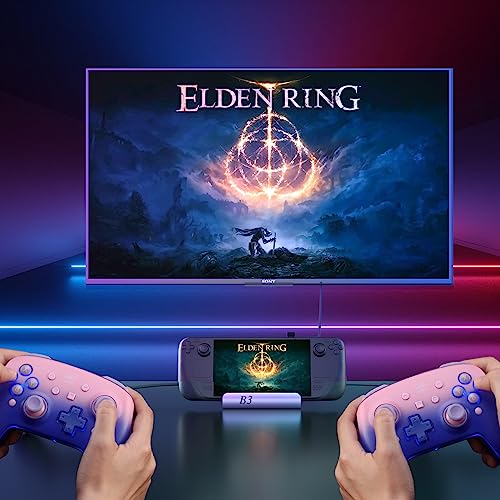 Docking Station for Steam Deck ROG Ally, 6 in 1 Stream Deck Dock with HDMI 2.0 4K@60Hz, 1000Mbps Gigabit Ethernet, 3 USB-A 3.0 and 100W Full Speed Charging USB-C Port Compatible with Valve Steam Deck