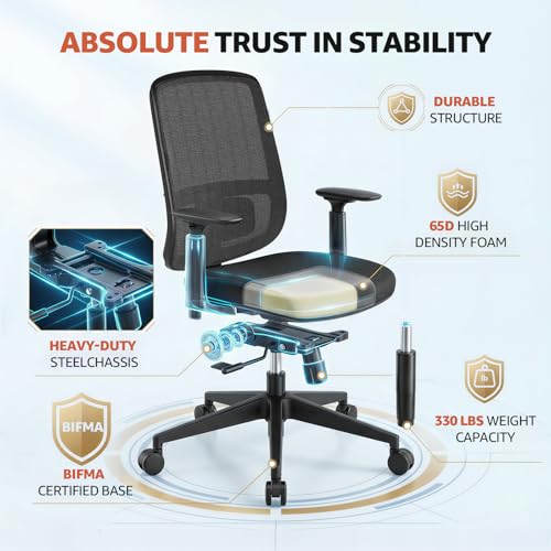 ErgoSift M1 Ergonomic Office Chair with 3.1-Inch Adjustable Seat Depth