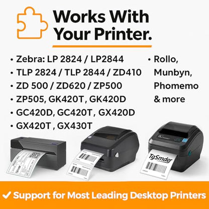 2.25" x 4" Waterproof Thermal Shipping Labels, 12 Rolls, 1" Core - size: 2.25" x 4"-12 Rolls ( 4200 Labels )